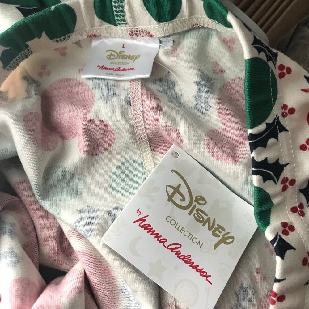 New HANNA ANDERSSON Disney Mickey Mouse Adult Holiday Long John Pajama Pants NWT - Picture 7 of 13
